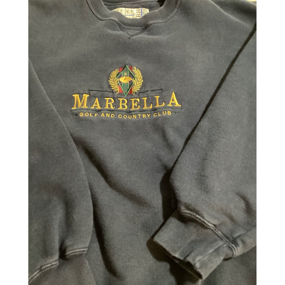 Vintage Marbella Golf and Country Club Navy Blue Sweatshirt     
(861) - Picture 2 of 6